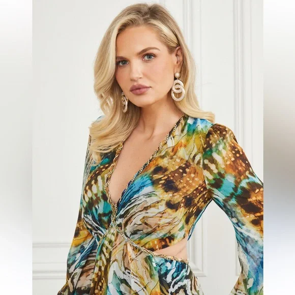 Multicolor Maxi Dress - Size XS (38) - Picture 5 of 7